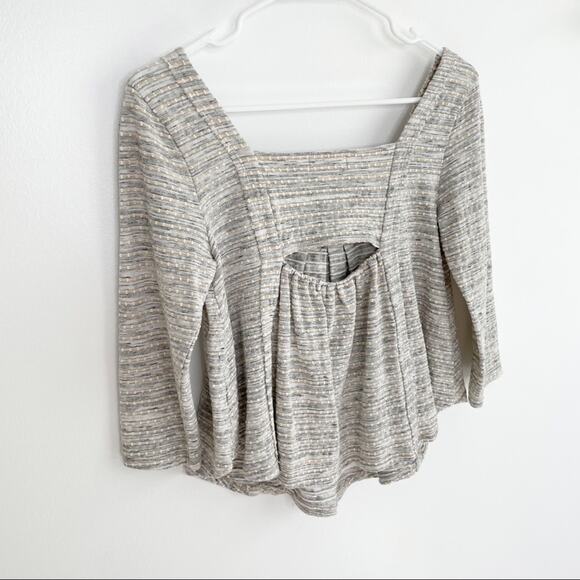 ALTAR'D STATE Swiss Dot Gray Long Sleeve Top Size Small - Picture 5 of 6